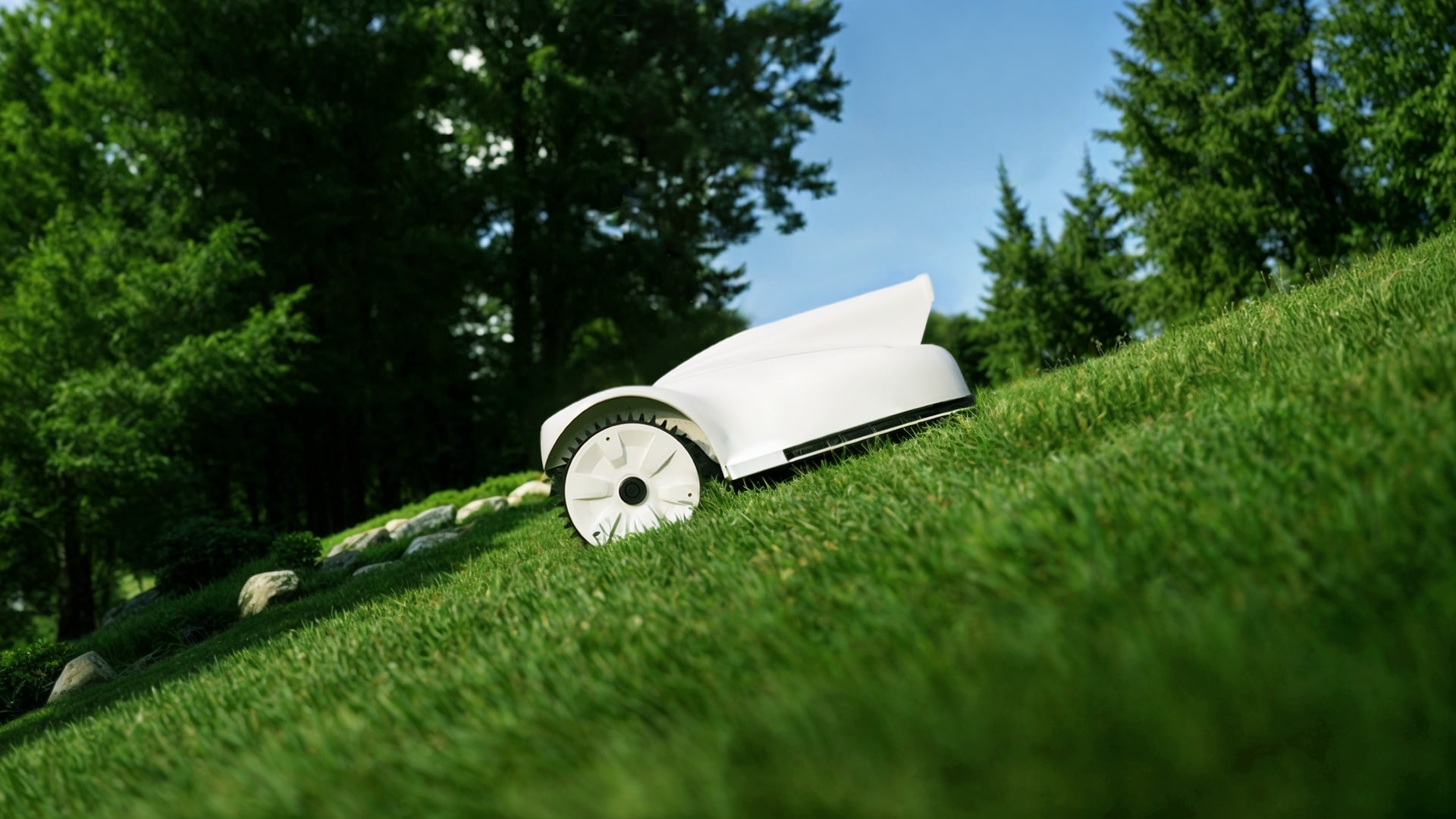 Slope cutting Cub Cadet robotplæneklipper, installation og opsætning